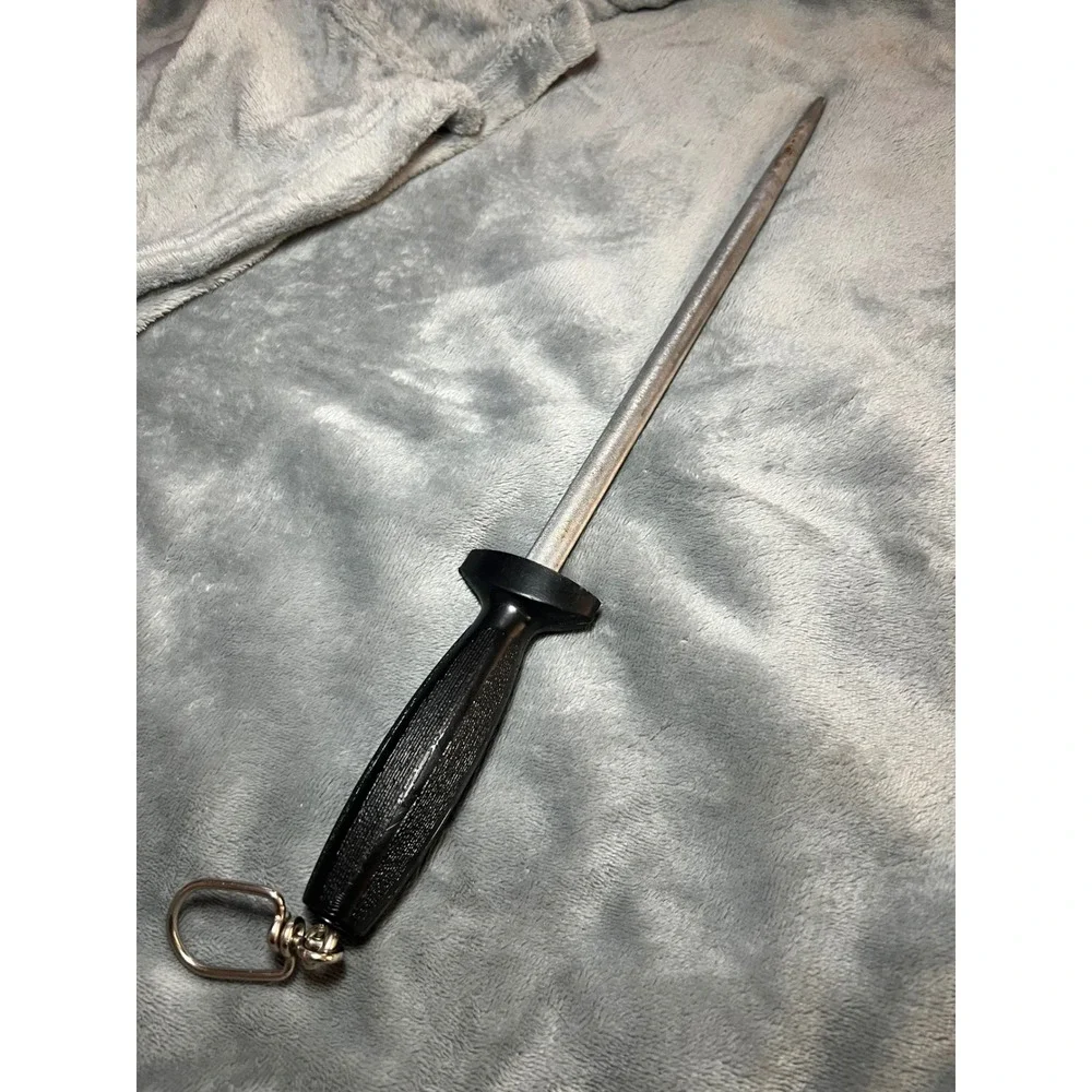 Dexter Knife Honing‎ Steel Sharpener 9 Inch Rod Black Handle Butcher Tool